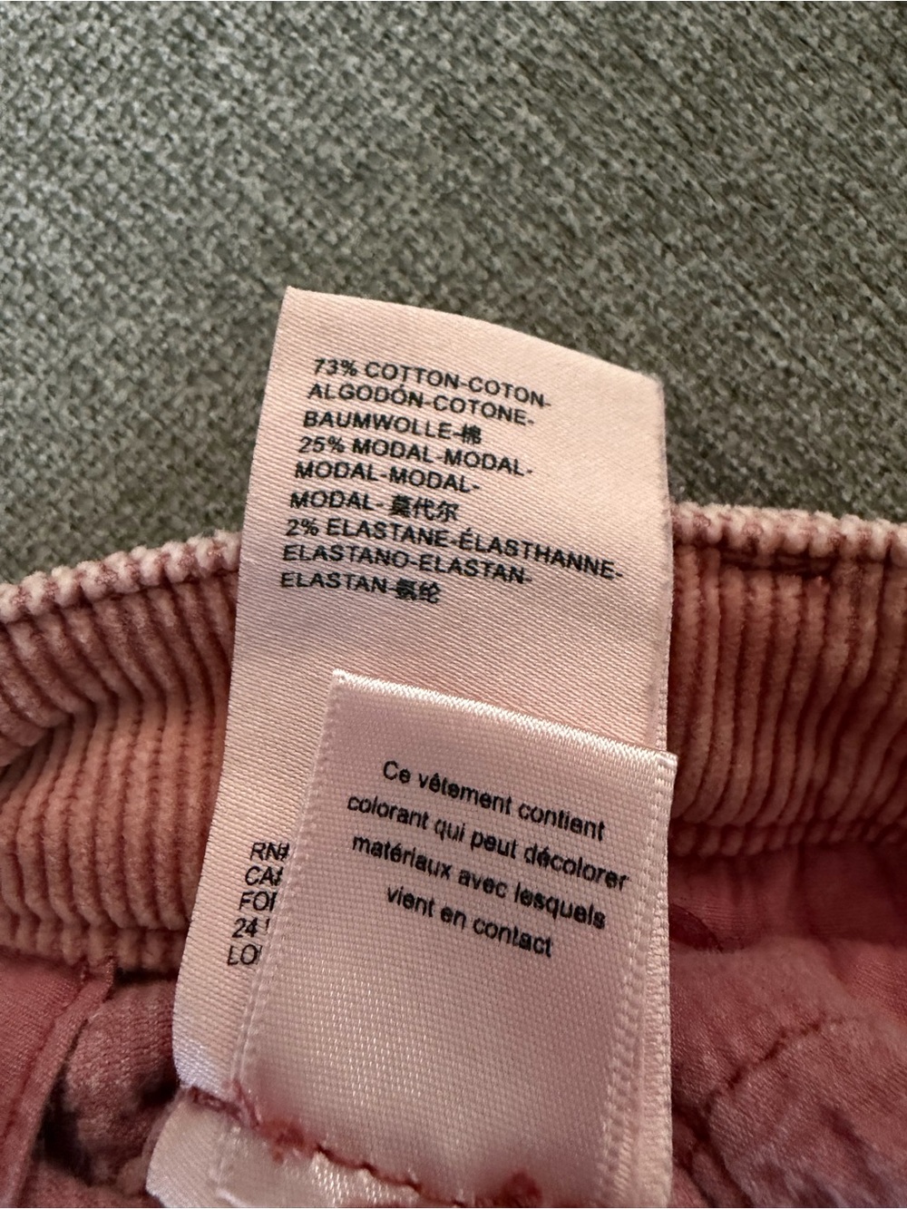 Pilcro Ultra High-Rise Cropped Wide-Leg Corduroy Pants Size 30 Dusty Rose - Picture 7 of 10